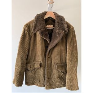 Vintage Chinese Corduroy Jacket with Sherpa lining